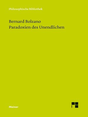 cover image of Paradoxien des Unendlichen